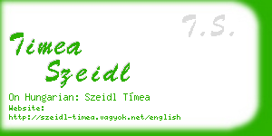 timea szeidl business card